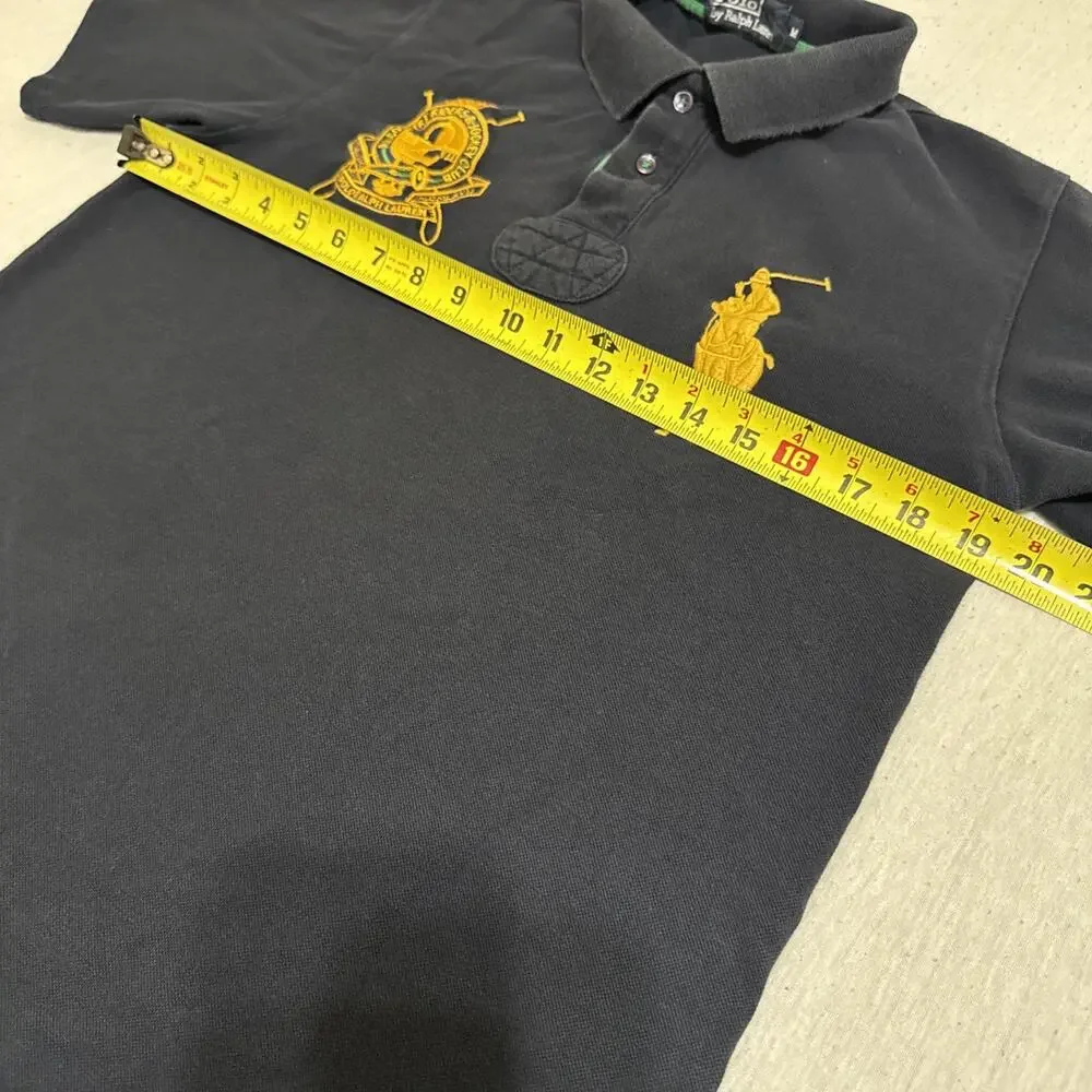 Polo Ralph Lauren Polo Shirt Large Men’s Custom Fit Big Pony Crest Logo Black
